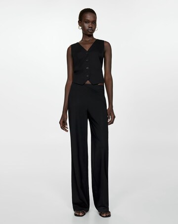 Mango Peach button Waistcoat- Black