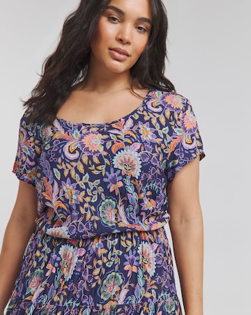 Joe Browns Tabitha Boho Border Crinkle Maxi Dress