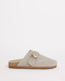 Lola Suede Closed Toe Footbed Shoes - Wide Fit (E)