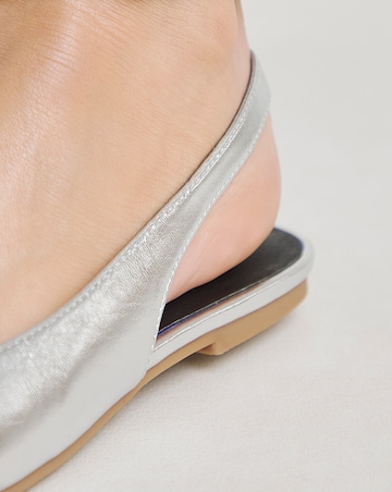 Gracious Square Toe Flat Slingback - Wide Fit (E)
