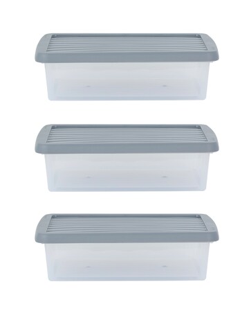 Wham 8L Stackable Box & Lid 3Pk