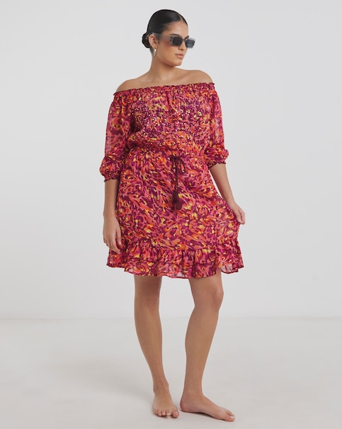 Figleaves Curve Cancun Embellished Beach Dress