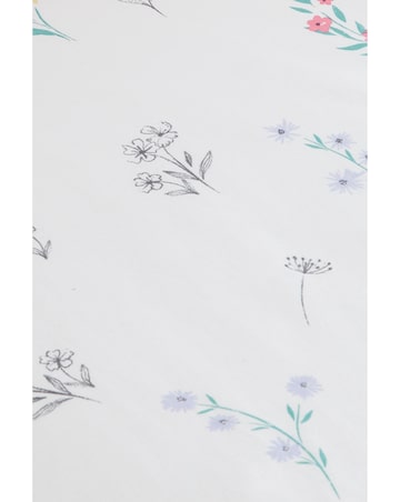 Catherine Lansfield Bunny Tails Ditsy Flowers Fitted Sheet