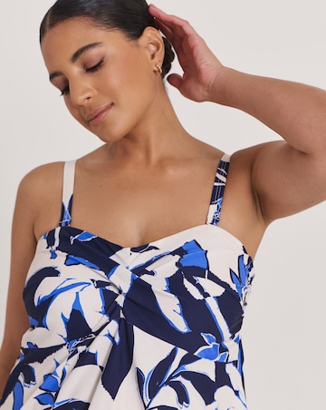 MAGISCULPT Medium Control Twist Front Bandeau Blouson Tankini Top