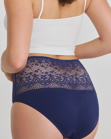Pretty Secrets (2 Pack) Lottie Lace Full Brief Knickers Navy/Blush