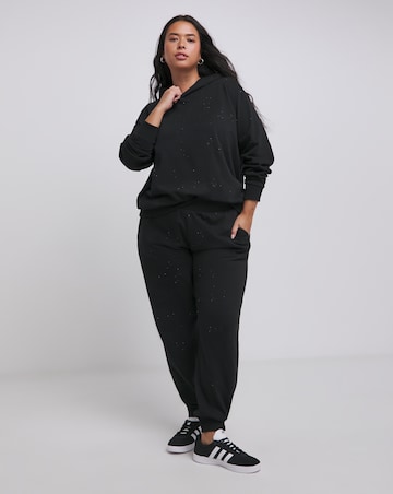 Black Diamante Hoodie
