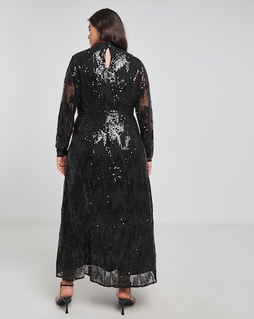 Joanna Hope Sequin Dress With Key Hole Detail