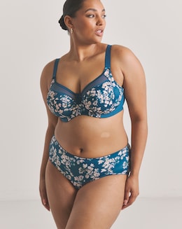 Goddess Kayla Full Fit Knicker Teal Blossom
