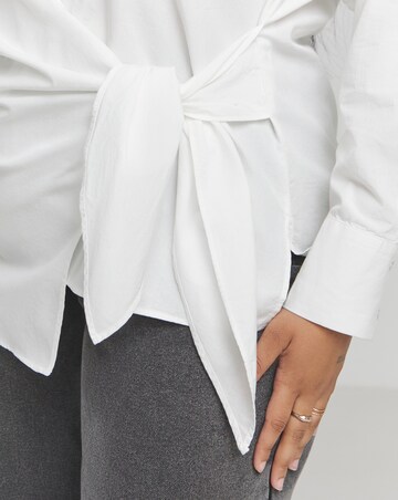 Poplin Knot Front Shirt