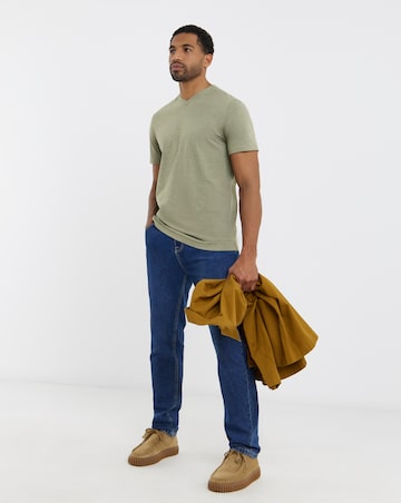 Pure Cotton V Neck T-Shirt Long