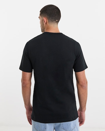 Heavyweight Crew Neck T-Shirt Long Length- Black