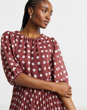 Joanna Hope Printed Maxi Dress With Pleated Panel