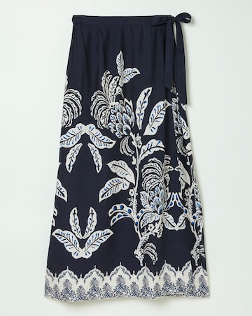 FatFace Blakeley Damask Placement Midi Skirt