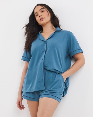 Pretty Secrets Revere Pyjama Short Set Blue