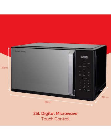 Russell Hobbs RHMT2512B 25L Touch Control Digital Microwave - Black
