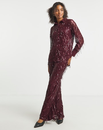 Joanna Hope Sequin Tassle Shirt