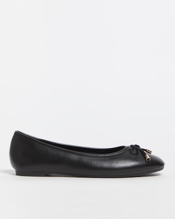 Selena Classic Flat Ballerina Shoes Ex Wide EEE Fit