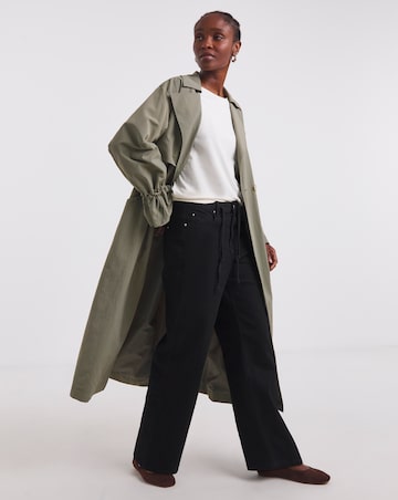 Simply Be Khaki Utility Maxi Trench