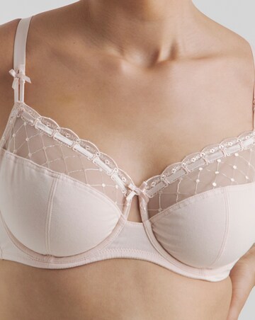 Pretty Secrets (2 Pack) Rachel Embroidery Balcony Bras (B-G) Blue/Cream