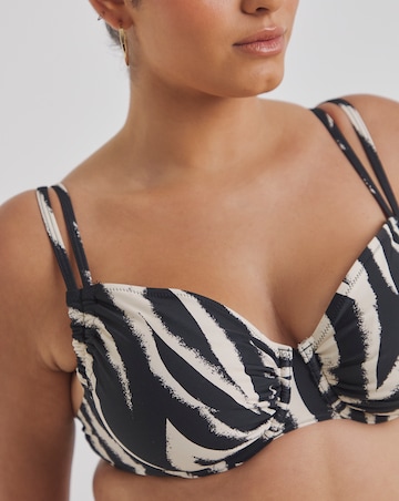 Underwired Zebra Print Bikini Top