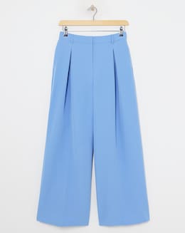Simply Be Blue Wide Leg Tailored Trouser