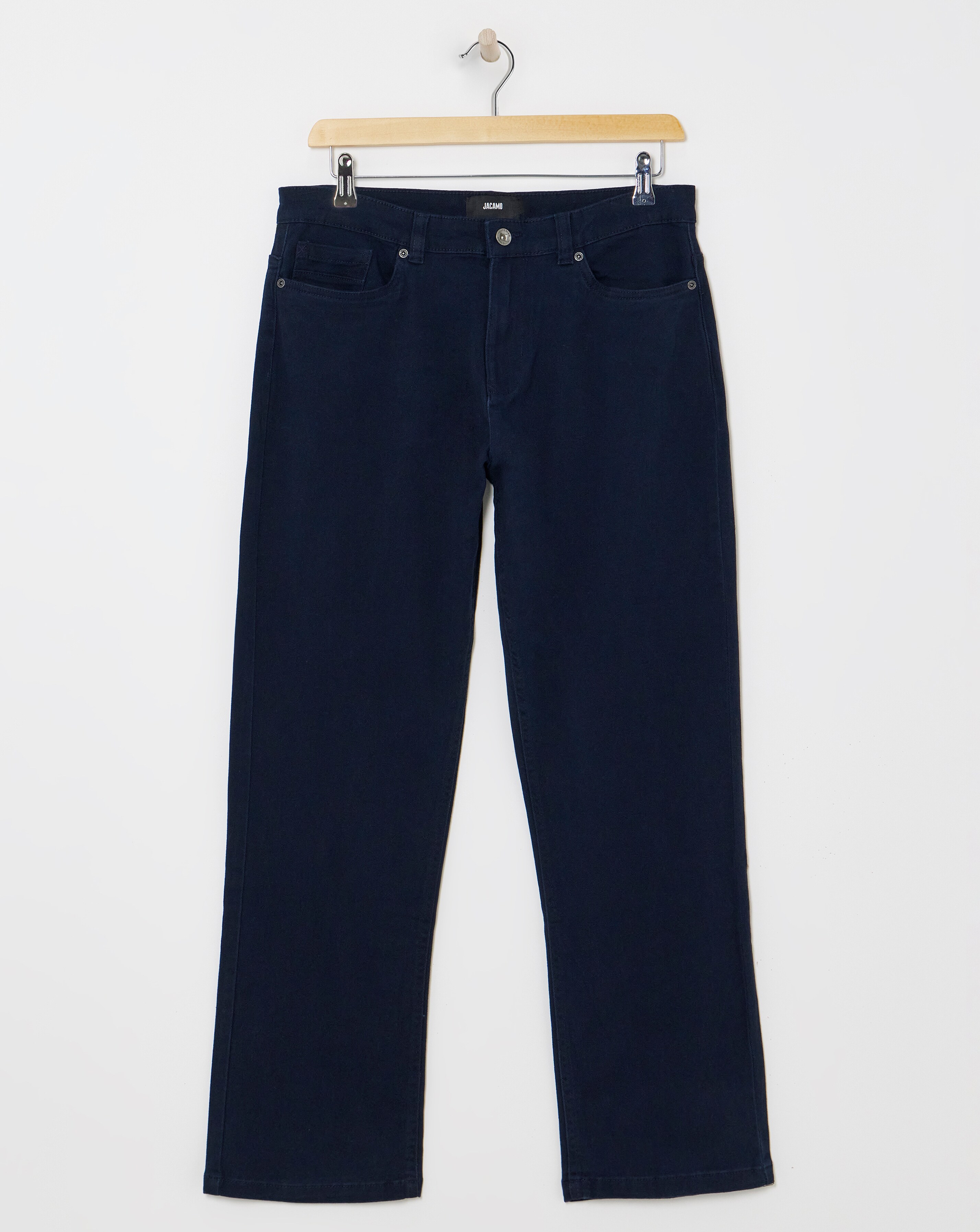 Navy Loose Fit Stretch Gabardine Jeans