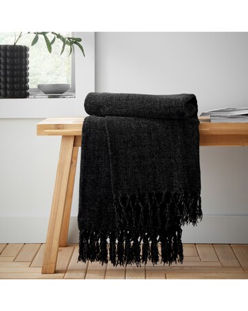 Catherine Lansfield Plain Chenille Throw