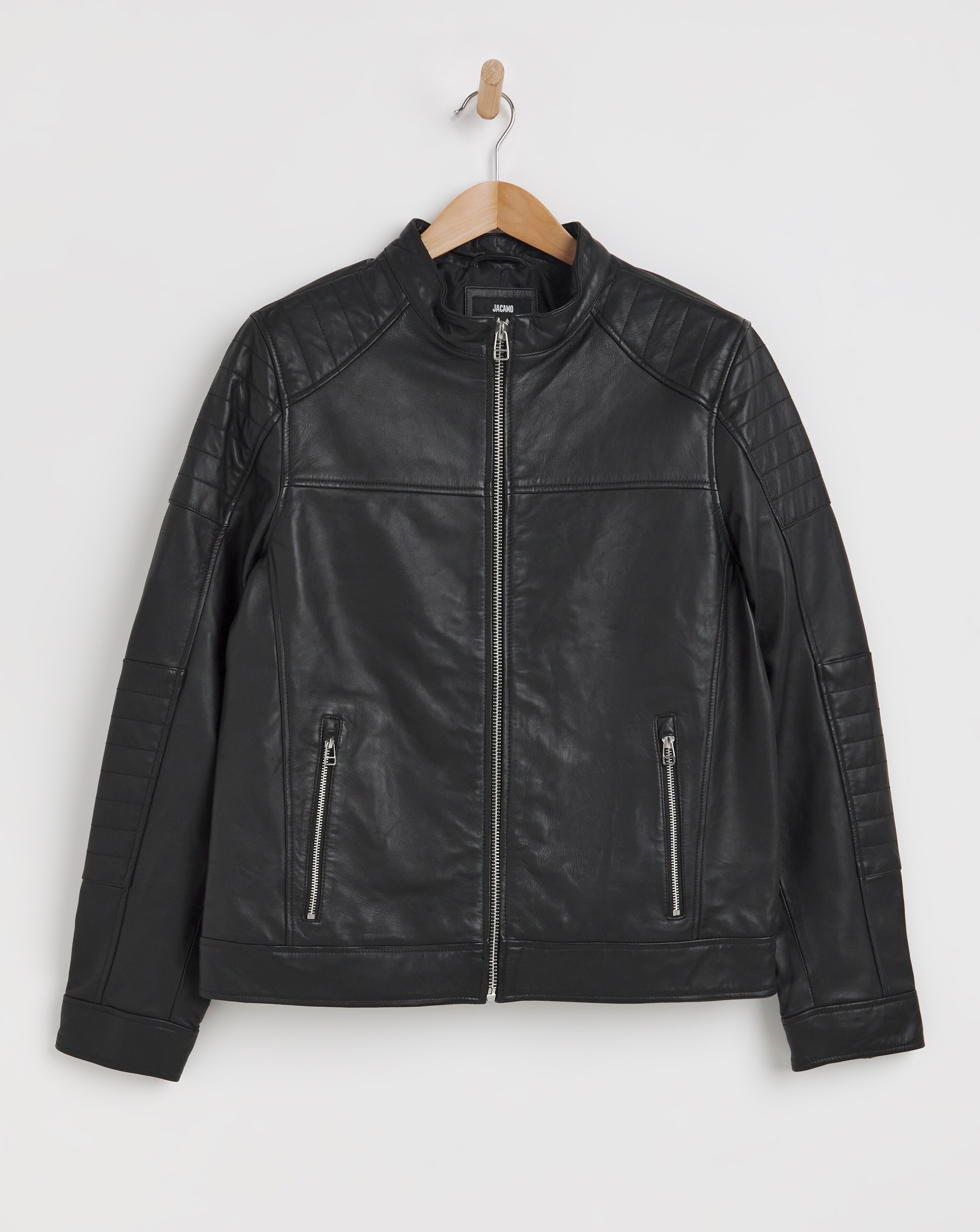 Black Leather Racer Jacket
