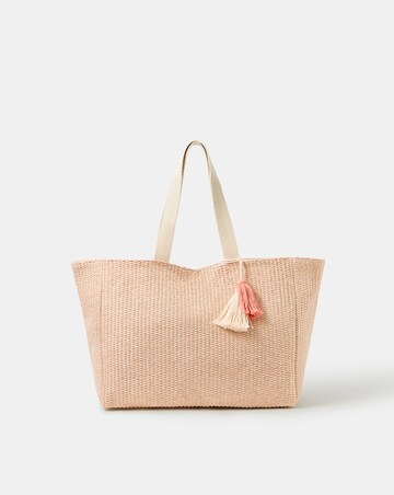 Accessorize Woven Metallic Beach Bag