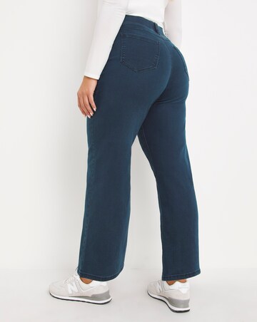 Lottie Dark Indigo Pull On Wide Leg Jeggings