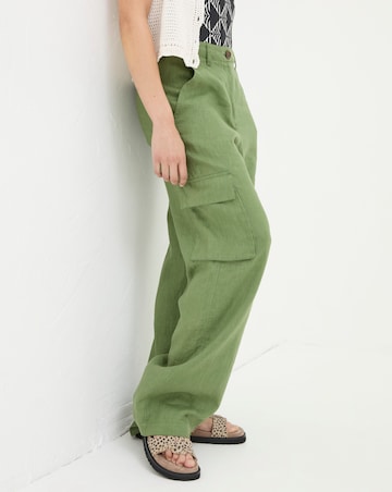 FatFace Demi Linen Blend Cargo Trouser
