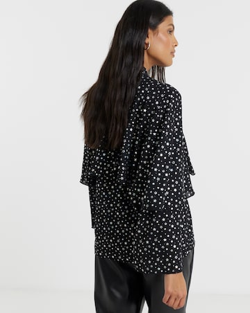 Twisted Wunder Chiffon Foil Blouse