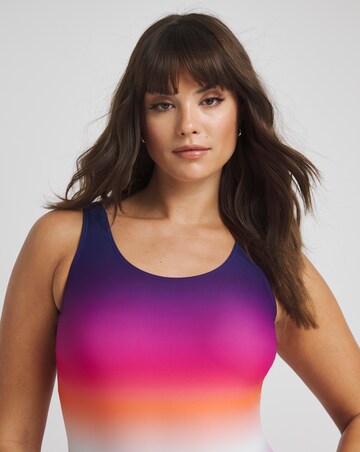 Sports Colourblock High Neck Swimsuit