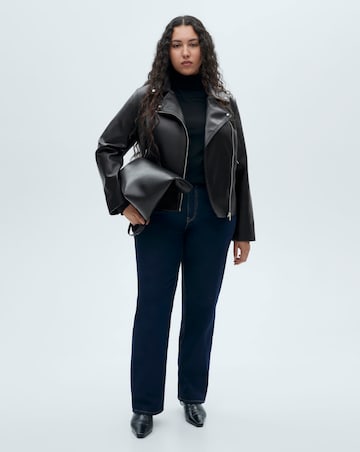 Mango Liz Faux Leather Biker Jacket