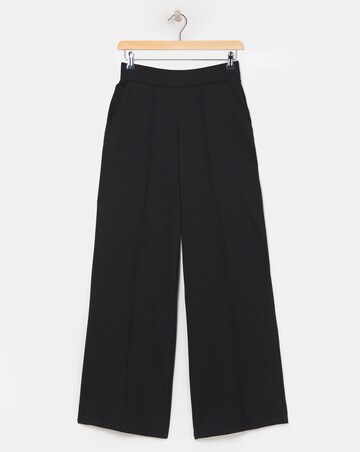 Simply Be Black Ponte Wide Leg Trousers