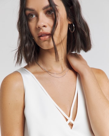 Ivory Criss Cross Satin Cami