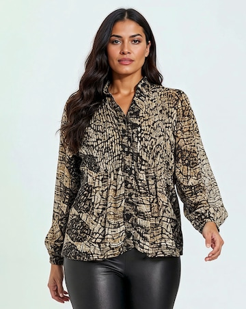 Religion Pleated Ruffle Shirt