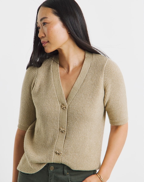 Bow Button Cardigan