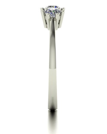 Moissanite 9CT White Gold 3 Stone Ring