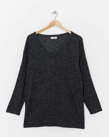 Soft Touch V-Neck Longline Top