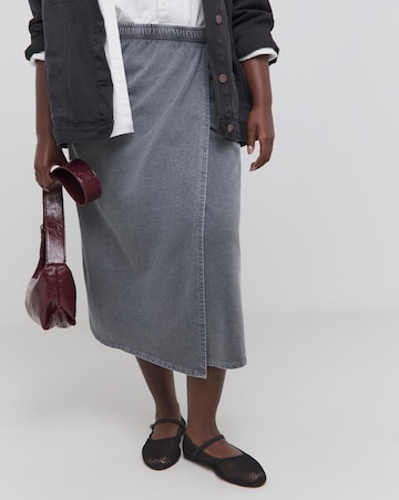 Simply Be Acid Wash Sweat Skirt