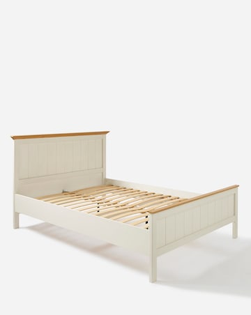 Julipa Ashford Wooden Bed with 3 Layer Memory Foam Hybrid Mattress