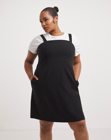 Square Neck Pinafore Dress