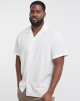 Jack &amp; Jones Breeze Resort Linen Shirt - White