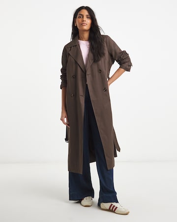 Simply Be Chocolate Essential Trench Coat