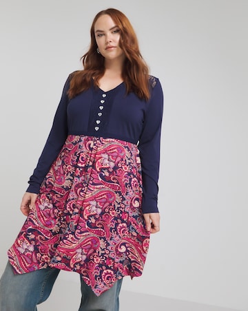 Joe Browns Navy Printed Paisley Jersey Tunic