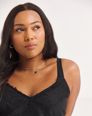 Black Lace Trim Cami