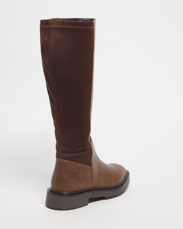 Barra Stretch Back Knee High Boots Standard Fit Standard Calf