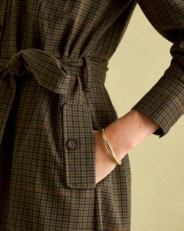 Joules Meredith Checked Shirt Midi Dress