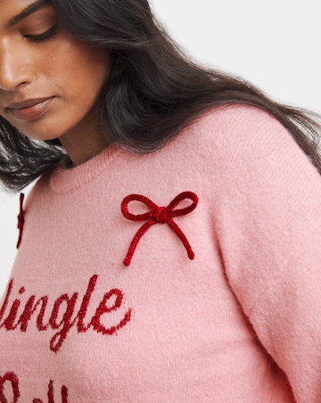 Pink Jingle Bell Rock Christmas Jumper
